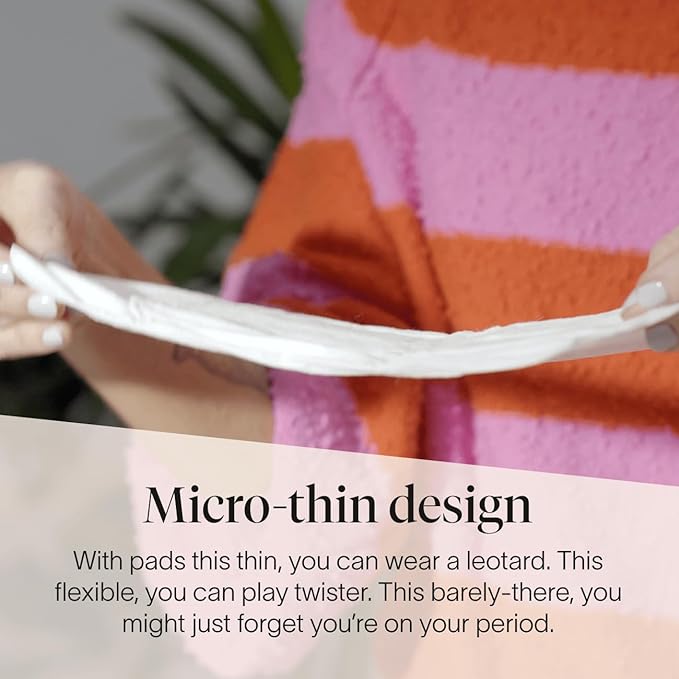 Cora 100% Organic Cotton Topsheet | Ultra Thin Period Pads with Wings | Overnight Absorbency | Ultra-Absorbent Sanitary Pads for Women (36 Count)