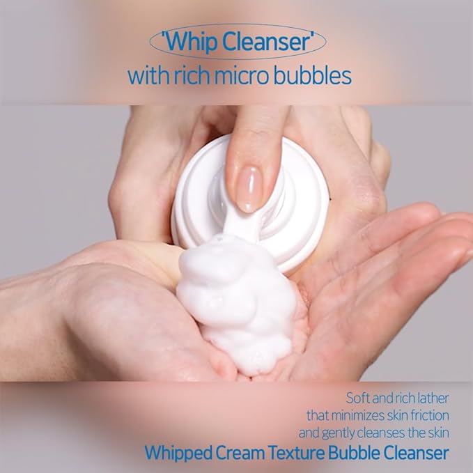 ETUDE Soonjung pH 6.5 Whip Cleanser, Face Wash for Sensitive Skin, Soft Bubble, Hypoallergenic Cleansing, Low pH Level, Fragrance-Free, Panthenol, Madecassoside, Korean Skin Care, Beauty (8.45 Fl Oz)