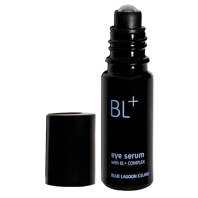 Blue Lagoon - BL+The Eye Serum For Dark Circles, Puffiness, Hydration - Cooling Roller Ball Applicator Firming Wrinkle Treatment - Under Eye Serum - Dark Circles Treatment (0.33 fl oz | 10 ml)