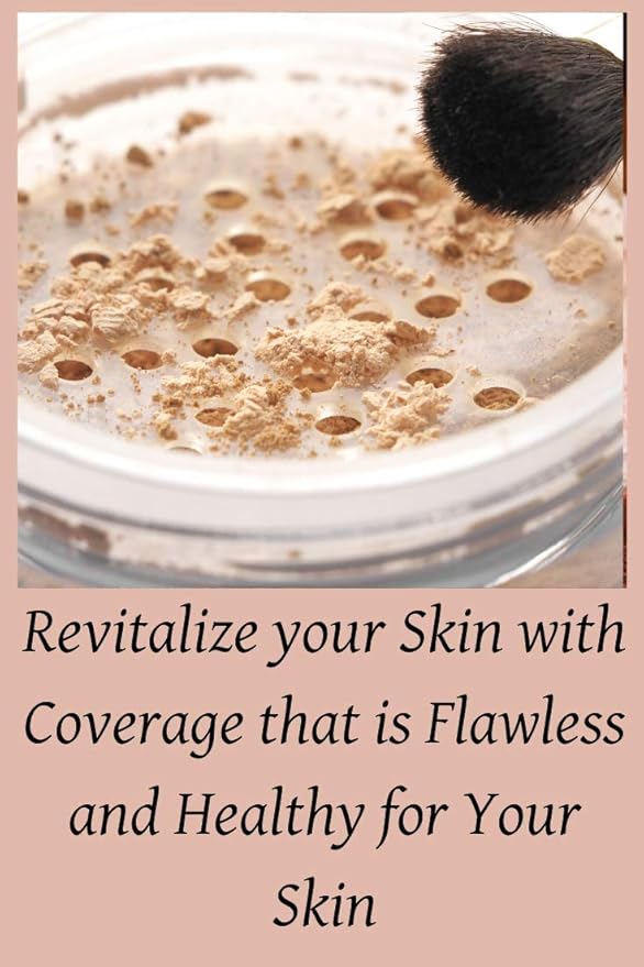 Mineral Face Powder Foundation Makeup. Natural Full Coverage Loose Foundation with Vitamin and Green Tea. Made in USA