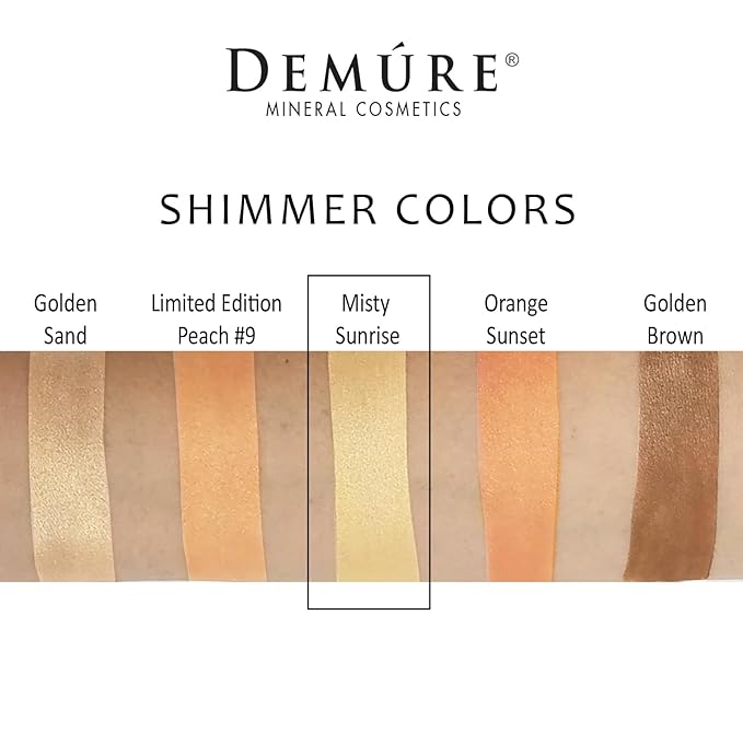 Demure Mineral Make Up (Misty Sunrise) Eye Shadow, Shimmer Eyeshadow, Loose Powder, Glitter Eyeshadow, Eye Makeup, Professional Makeup