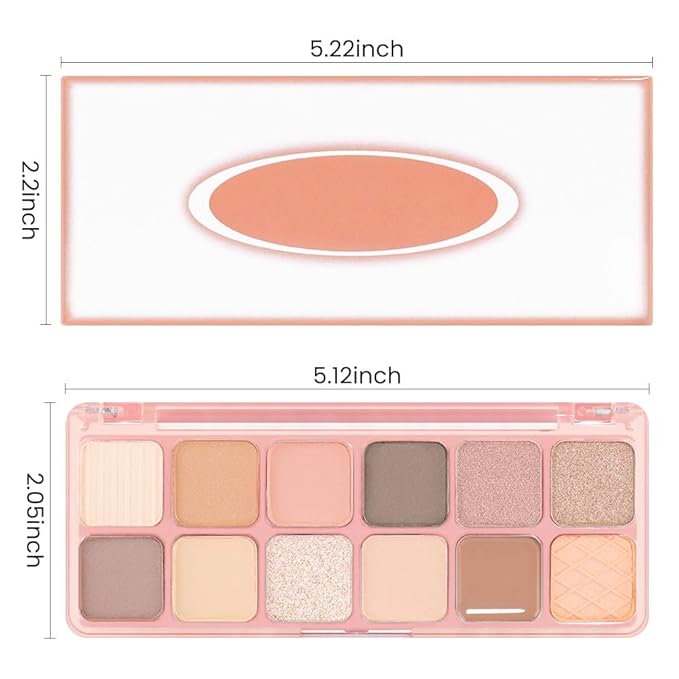 AMY'S DIARY 12Color Light Pink Purple Eyeshadow Palette, Long-Lasting, and Highly Pigmented. Elevate Your Eye Makeup– Unleash Your Unique Style (05#)