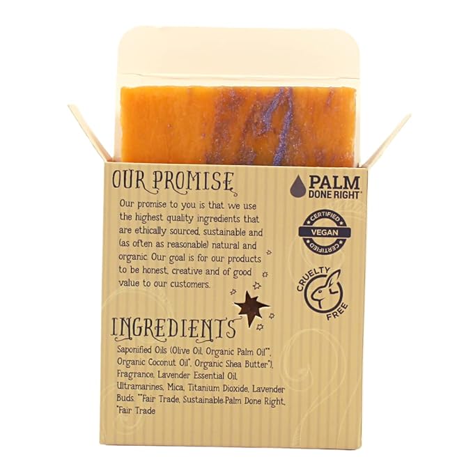 Natural Lavender Fusion Bar Soap - Gentle Cleansing for Sensitive Skin, Herbal and Mint - 3 Pack