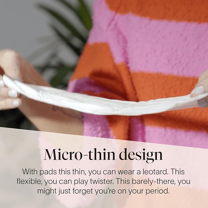 Cora 100% Organic Cotton Topsheet | Ultra Thin Period Pads with Wings | Overnight Absorbency | Ultra-Absorbent Sanitary Pads for Women (72 Count)