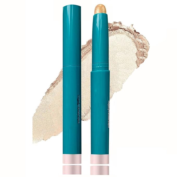 Eyeshadow Stick Eye Brightener Stick Eyeliner Pencil Cream Shimmer Glitter Smooth Eye Shadow Sticks Pencil Nude Primer Highlighter Natural Waterproof Long Lasting Champagne Shimmer # 02