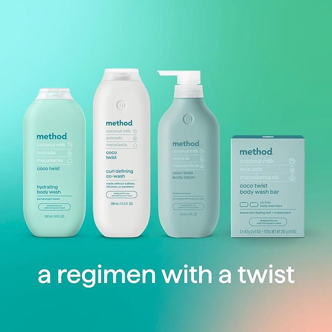Method Curl Defining Co-Wash, Coco Twist, Coconut Milk + Avocado + Macadamia notes, 13.5oz