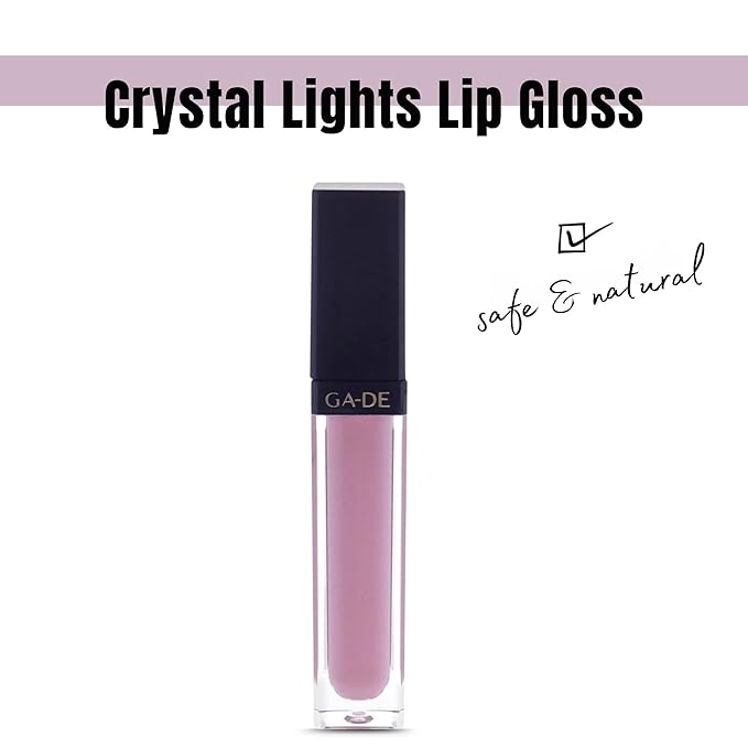 GA-DE Crystal Lights Lip Gloss, 829 - Enriched with Light-Reflecting Crystal Pearls - Smooth Silky, Rich Color - Moisturizes and Adds Shine - 0.2 oz