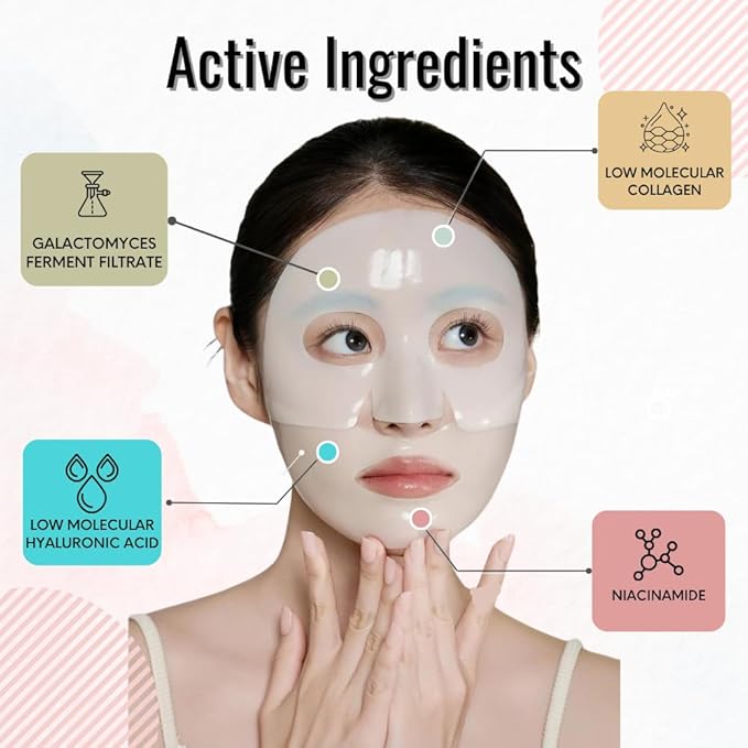 | Deep Collagen Hydrogel Face Mask With Niacinamide, Low Molecular Collagen, Galactomyces Ferment Filtrate, Low Molecular Hyaluronic Acid (28g x1ea)