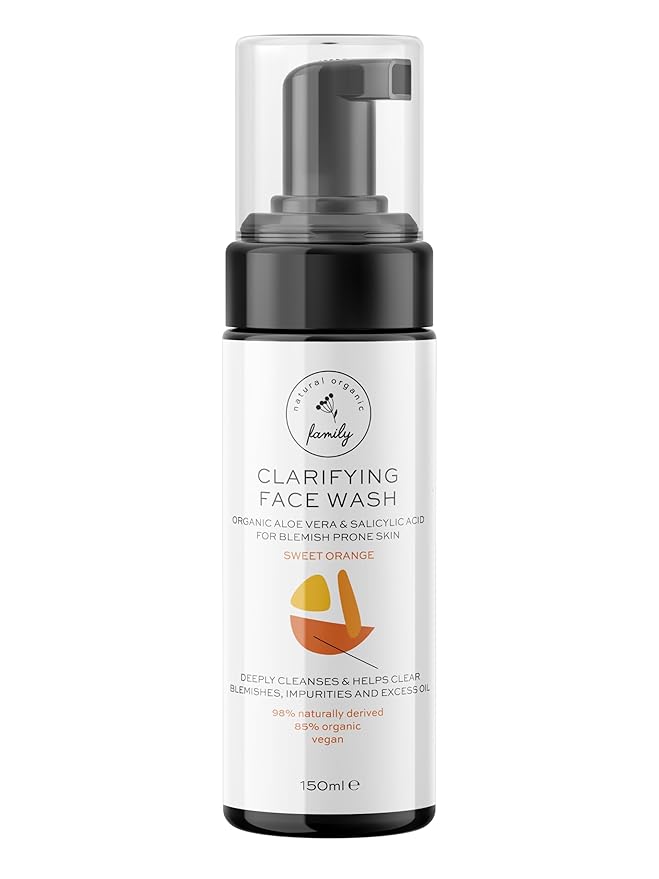 Clarifying Face Wash with Salicylic Acid - Facial Cleanser for Oily, Normal, and Combination Skin - Exfoliating, Pore Minimizing Formula for Teens
