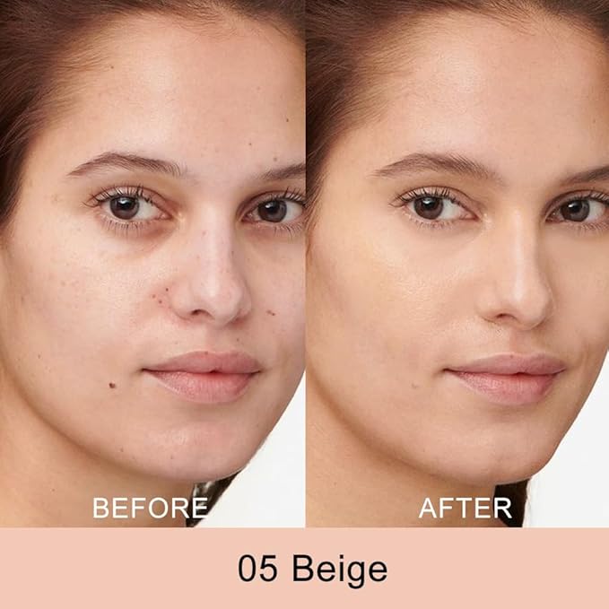 Kaely Pot Concealer Full Coverage, Under Eye Brightener Color Correcting Concealer for Dark Circles, Waterproof Foundation Face Makeup, Eye Ring Corrector de ojeras, 05 Beige