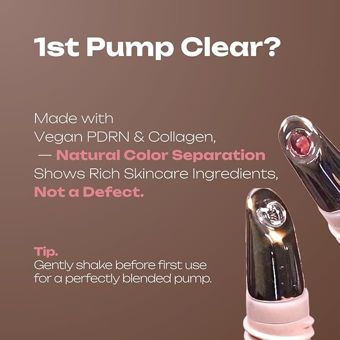 PDRN Tinted Lip Serum – High Gloss Ultra Hydrating Natural Glow, Non-Sticky Volumizing Color Glaze with Long-Lasting Shine, Nourishing Moisturizing Repair for Chapped Lips (0.34 oz) (coconut)