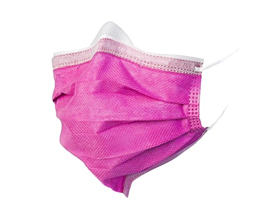 BeeSure Vibe Face Masks, Glamorous Pink (Pack of 50)