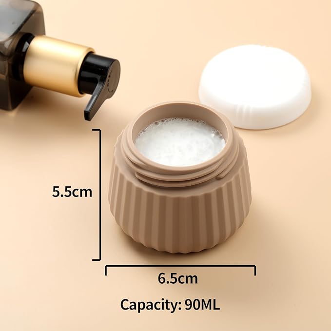 Travel Bottles 8 Pack, TSA Approved 3 oz Toiletries Containers, Leak Proof Silicone Squeezable Essentials Jars with Clear Bag