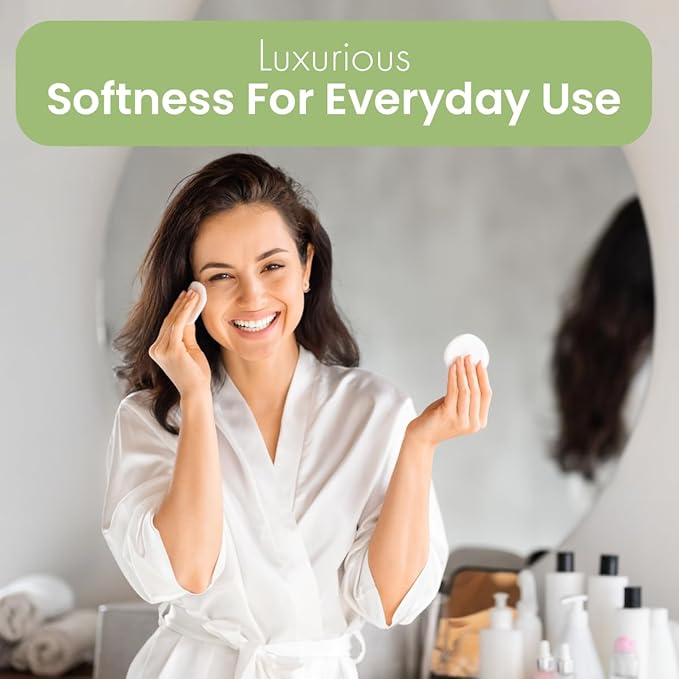 Intrinsics Premium Cotton Ovals (100 Count) – Dual-Sided 3” Medium-High Absorbency Large Cotton Pads, Lint-Free Hypoallergenic Cotton for Makeup Removal, Cleansing, and Exfoliation