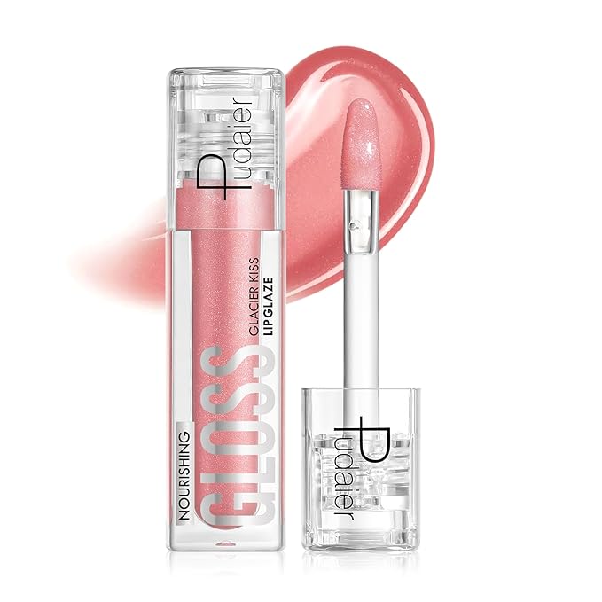 Pudaier Glossy Lip Stain, Excellent Recovery, Moisturizing Lip Care Tinted Lip Oil, Hydrating Plumping Lip Gloss Balm, Non-Sticky Long Lasting Light Texture LipGloss Oil for Dry Lip (10 Slow Dance)