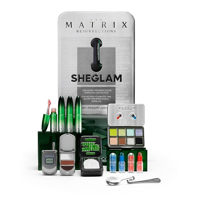 SHEGLAM The Matrix Collection Set All in One Makeup Kit Includes Eyeshadow PaletteLip Balm Highlighter Lip Gloss Blush Make Up Gift Set for Women