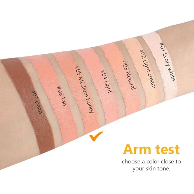 Kaely Pot Concealer Full Coverage Set, Under Eye Brightener Color Correcting Concealer for Dark Circles, Waterproof Foundation Face Makeup Brush Kit, Eye Ring Corrector de ojeras, 05 MEDIUM HONEY