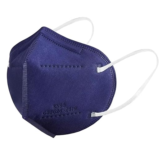 Navy Blue KN95 Face Masks 100 Pack Breathable Disposable Face Masks