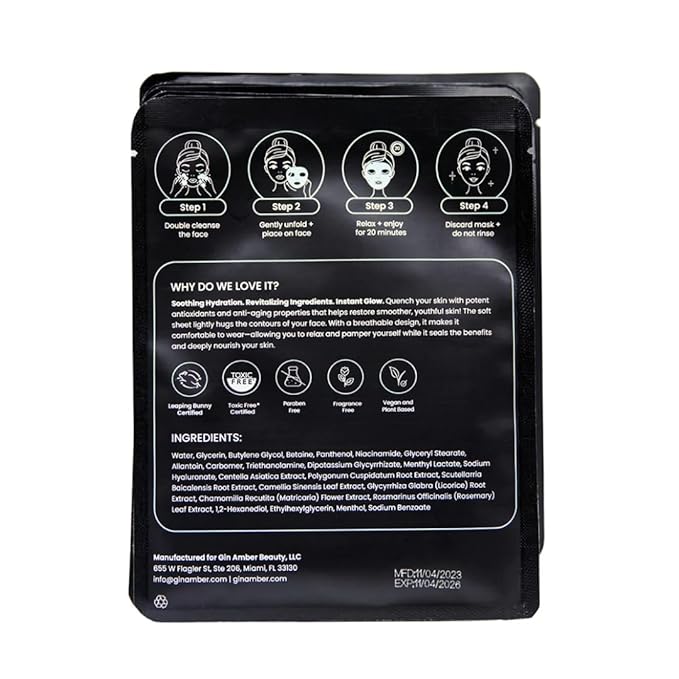 Gin Amber Beauty - Individual Superfood Sheet Mask (23g)