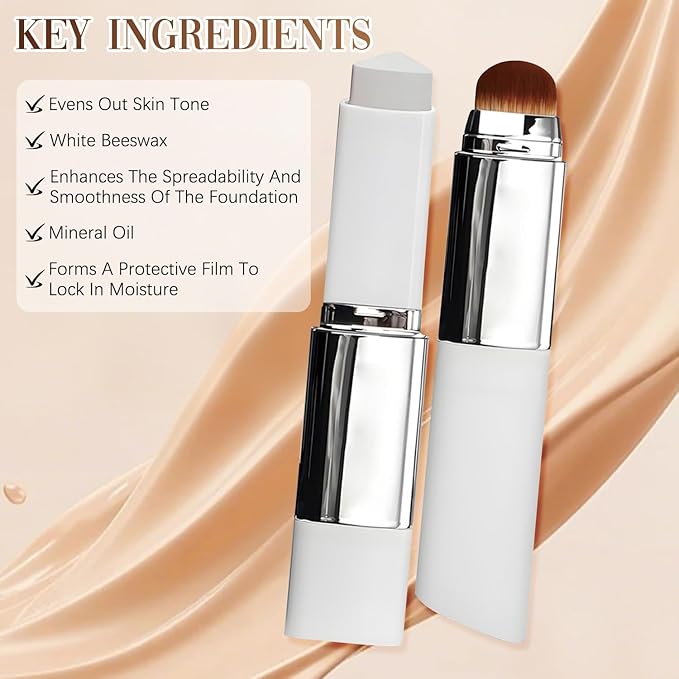 Blanc Cover Cream Stick, Color Changing Brightening Makeup Base, Hydrating Concealer, White Foundation for Flawless Look (Natural)