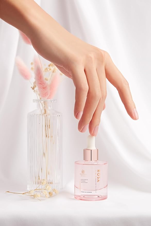 RosyFoxy Rosa Hyaluronic Acid Serum for Face, Rejuvenating Collagen Serum for Fine Lines and Wrinkles, Hydrating, Even Toning, Suitable for All Skin Type including Sensitive - 30 mL - Made in Korea