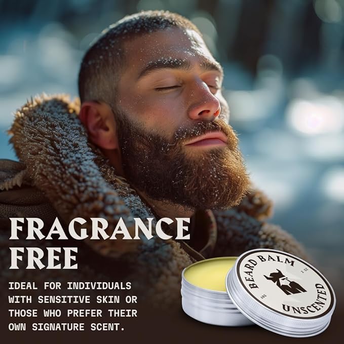 Striking Viking Beard Balm for Men - Leave in Beard Conditioner - Styling Balm Made with Naturally Derived Beard Butter, Argan & Jojoba Oils (2 Ounce (Pack of 1), Unscented)