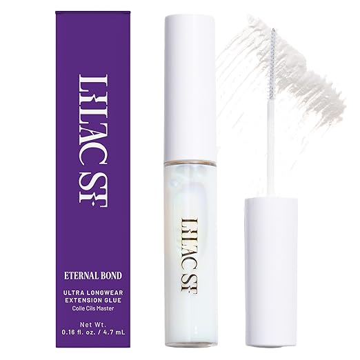 Lilac St - Eternal Bond (Clear) - Lash Cluster Glue - Mini Mascara Wand Applicator - Strong & Flexible Hold - Waterproof - Sensitive Eyes Safe - Cruelty Free, Vegan, Women Founded - 0.16fl oz