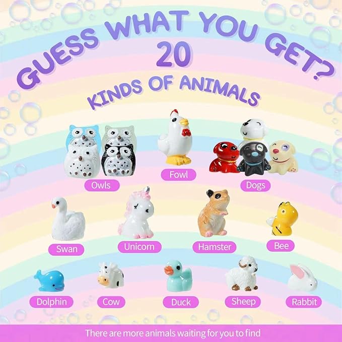 Bath Bomb Gift Set with Toys Inside, 20 Pack Organic Bath Bombs for Kids, Kids Safe Handmade Fizzy Balls for Kid, Ideal Birthday Gift for Boys & Girls