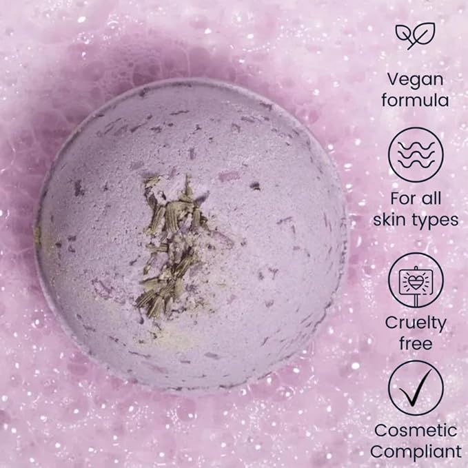 Bath Bombs for Women Spa Gift Set with Lavender Oils Sea Salt Relaxing Birthday Gift for Her Bubble Bath Skincare