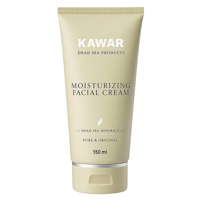 KAWAR Dead Sea Face Moisturizer with Hyaluronic Acid, Niacinamide & Ceramides, Skin Feels Softer and Smoother, Long-Lasting Hydration, Fast-Absorbing, Vegan Moisturizer for Men & Women, 5.1 fl oz