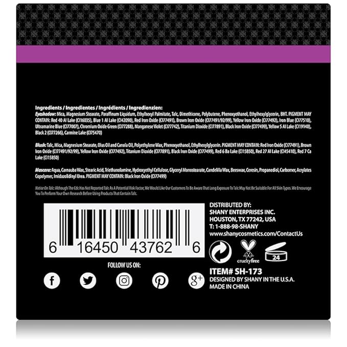 SHANY 'Timeless Beauty' Kit - 36 Eye Shadows, 6 Blushes, Mini Mascara, and Applicators