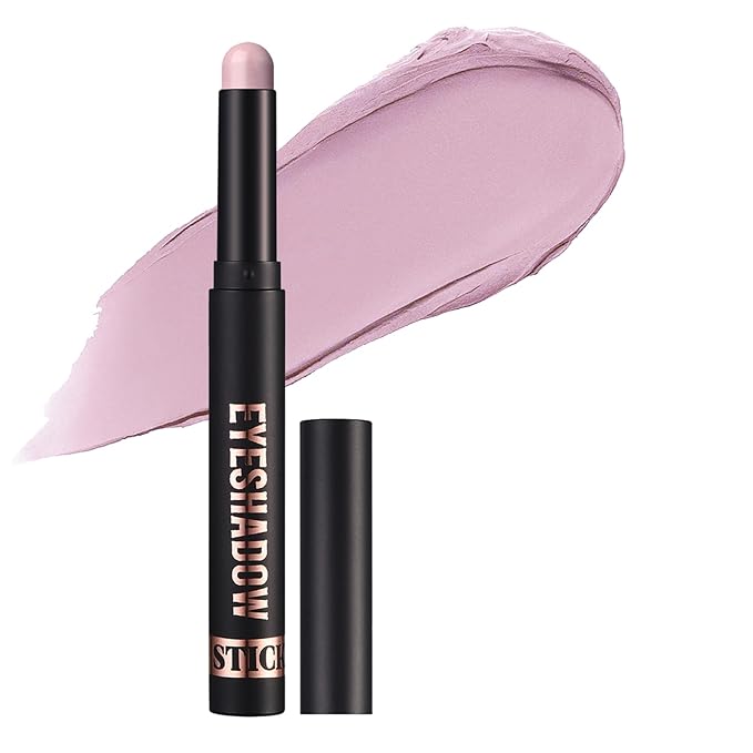 Matte Cream Eyeshadow Stick, Waterproof Eye Shadow Stick, Long-Lasting and Blendable High Pigmented Single Eyeliner Makeup for Women, 17 Mauve