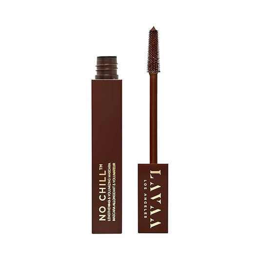 NO CHILL Mascara by Lavaa Beauty | Tubing Mascara | Lengthening & Volumizing | No Smudging & No Flaking (Brown)