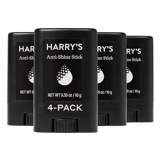 Harry's Anti-Shine Stick for Oily Skin - (4 Pack) 0.35 oz - Controls and Absorbs Oil for Matte Finish - Facial Skin Care for Men