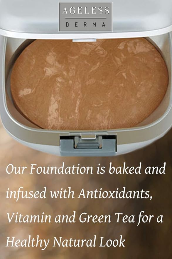 Mineral Baked Foundation Makeup- A Vegan -Paraben - Gluten and Cruelty Free Powder Foundation (Mega Beige)