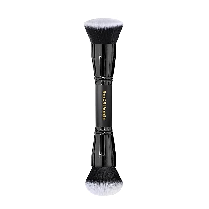 LORYP Foundation Brush Contour Bronzer Brush Double Ended kabuki Brush for Blending Liquid Powder Concealer Cream