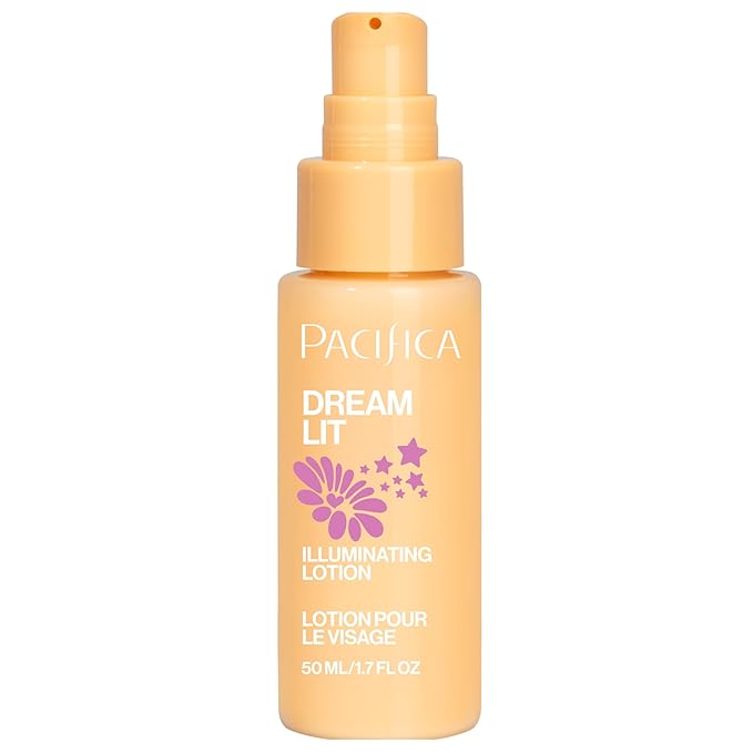 Pacifica Dreamlit Illuminating Facial Lotion – Vitamin C & Niacinamide Brightening Moisturizer for Radiant Glow - Natural Dewy Finish Hydrates & Minimizes Pores - Lightweight Daily Face Cream, Vegan