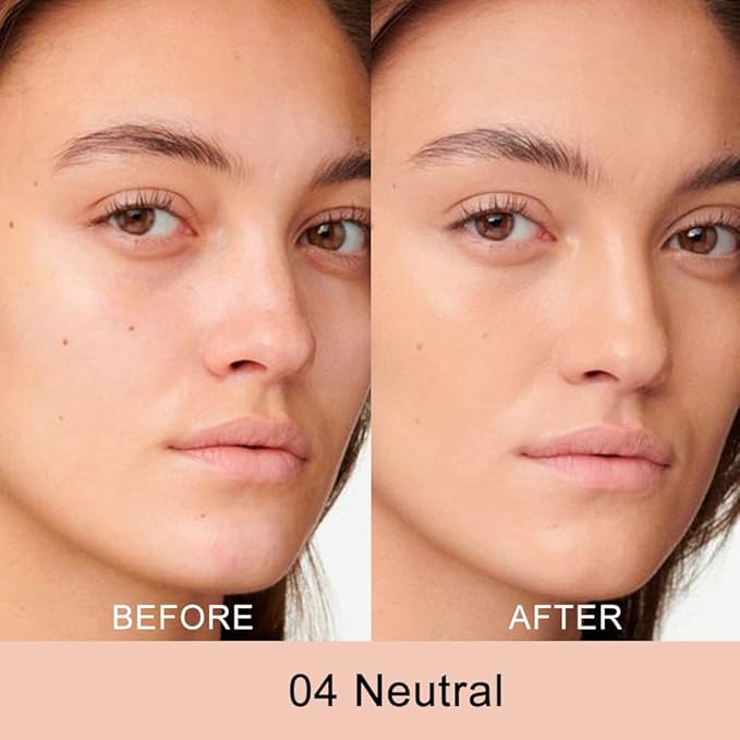 Kaely Pot Concealer Full Coverage, Under Eye Brightener Color Correcting Concealer for Dark Circles, Waterproof Foundation Face Makeup, Eye Ring Corrector de ojeras, 04 Neutral