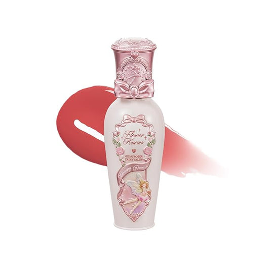 Flower Knows Midsummer Fairytales Coating Lip Lacquer,Glowy Non-Fading Lip Gloss,Hydrating Tinted Lip Oil for Girls&Women,Vegan & Cruelty Free,0.17Fl Oz(G03 Firefly)