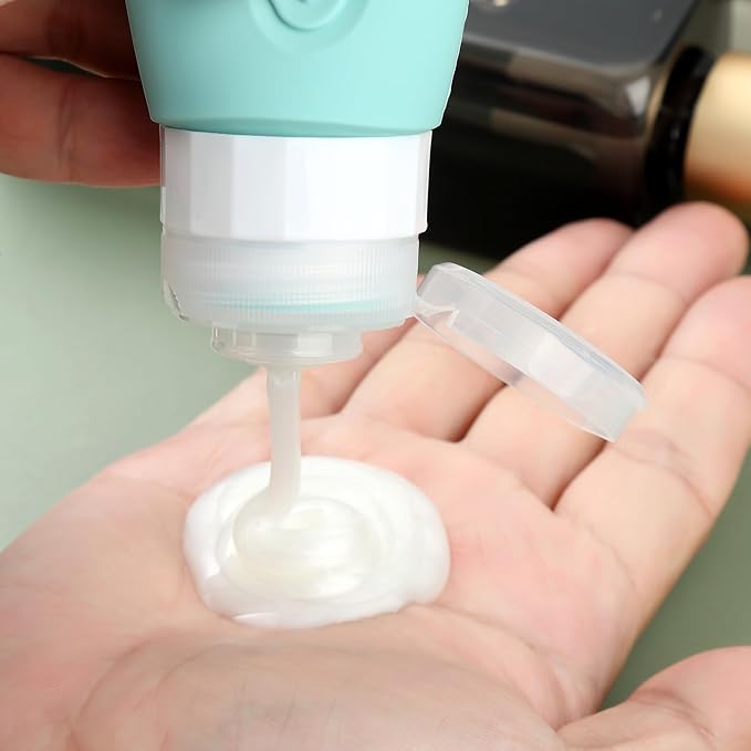 16 Pack Travel Bottles for Toiletries, Oversize 6oz Silicone Travel Containers jar for Toiletries, Leak Proof Refillable Liquid Shampoo And Conditioner Travel Essentials toiletry Bottles