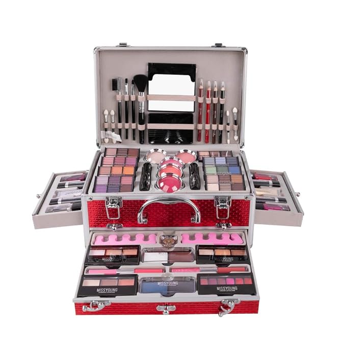 FantasyDay All-in-one Holiday Make up Gift Set | Makeup Kit for Women Full Kit Essential Starter Bundle Include Eyeshadow Palette Lipstick Blush Foundation Concealer Face Powder Mascara Lipgloss Brush