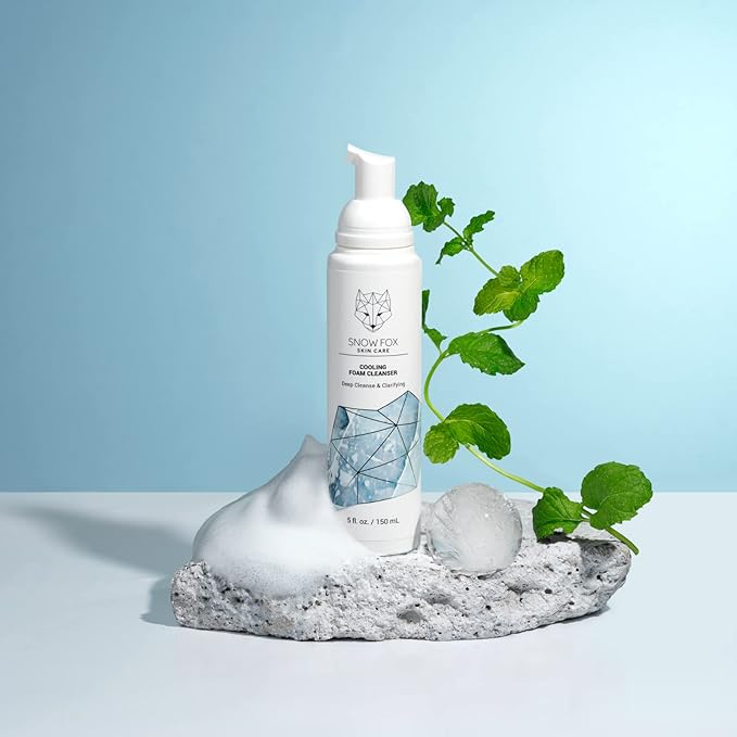Snow Fox Cooling Foam Cleanser with Organic Aloe Vera Juice, 150 ml
