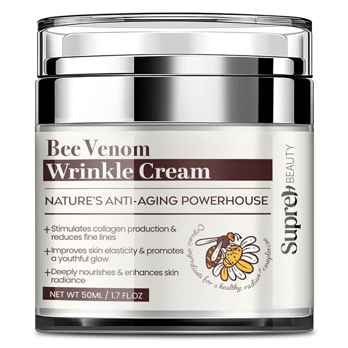 Bee Venom Wrinkle Cream: Wrinkle Cream for Women with Bee Venom Hyaluronic acid Niacinamide and Peptides - for fine lines and face firming 50ML