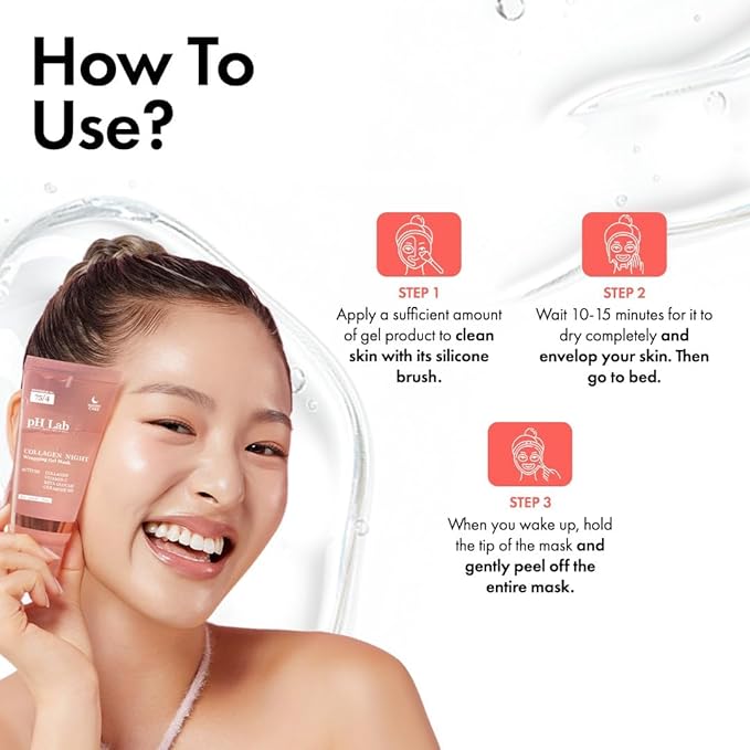 Collagen Night Wrapping Mask, Increases Skin Elasticity, Glass Skin Face Mask For Firming, Keeps Glowy & Hydrated, 1.69 Fl Oz (Pack of 1)