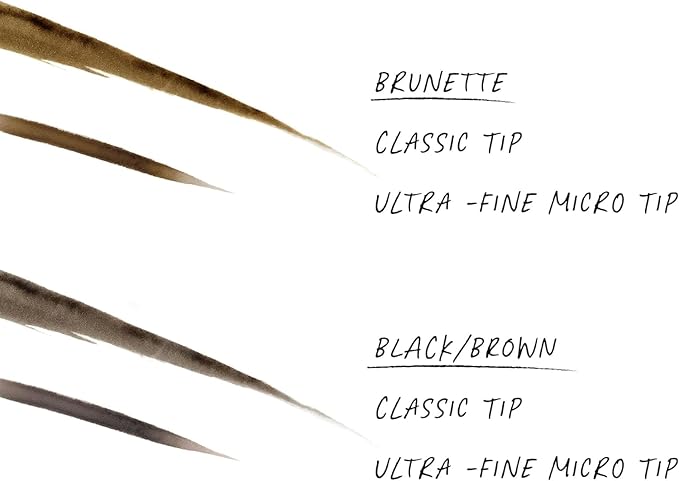 WUNDERBROW Thicker Brow Pen Duo, Dual Ended Pen, Vegan & Cruelty Free (Black/Brown)