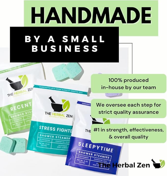 Bulk Shower Steamers with Essential Oils Combo Set by The Herbal Zen (3 Packs of 10 Tablets, Value Set), Bulk Shower Bombs, Relaxation Gift for Women and Men, Birthday Gifts, Mothers Day Gift
