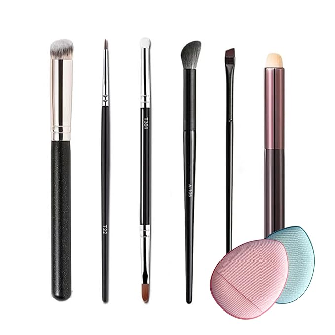 6Pcs Contouring Makeup Tool Set, double head concealer brush, Novel Appearance Design Suitable for Liquid Foundation BB Cream Concealer.