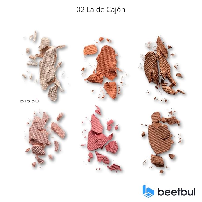 Makeup Kit Bissú 6‑Color Palette + Velvet Puff + 2 Finger Puffs + Makeup Sponge + Exfoliating Sponge (4 Styles) (02 La de Cajón)