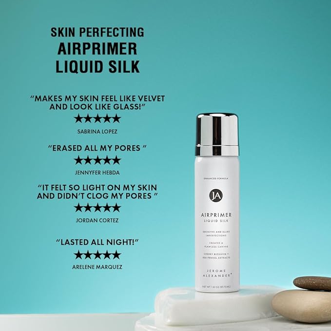 MagicMinerals LiquidSilk Air Primer by Jerome Alexander, Spray Formula Smoothes Skin & Minimizes Appearance of Pores for Flawless Makeup Application