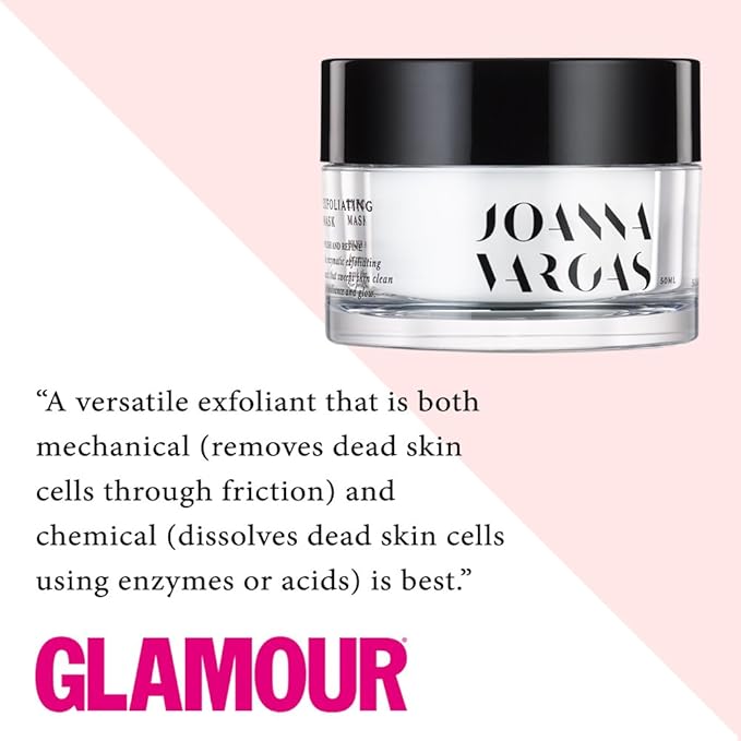 Joanna Vargas Exfoliating Mask. Exfoliating Scrub with Lactic Acid and Clay to Gently Resurface Skin. Targets Pores, Acne, Fine Lines and Wrinkles (1.69 oz)